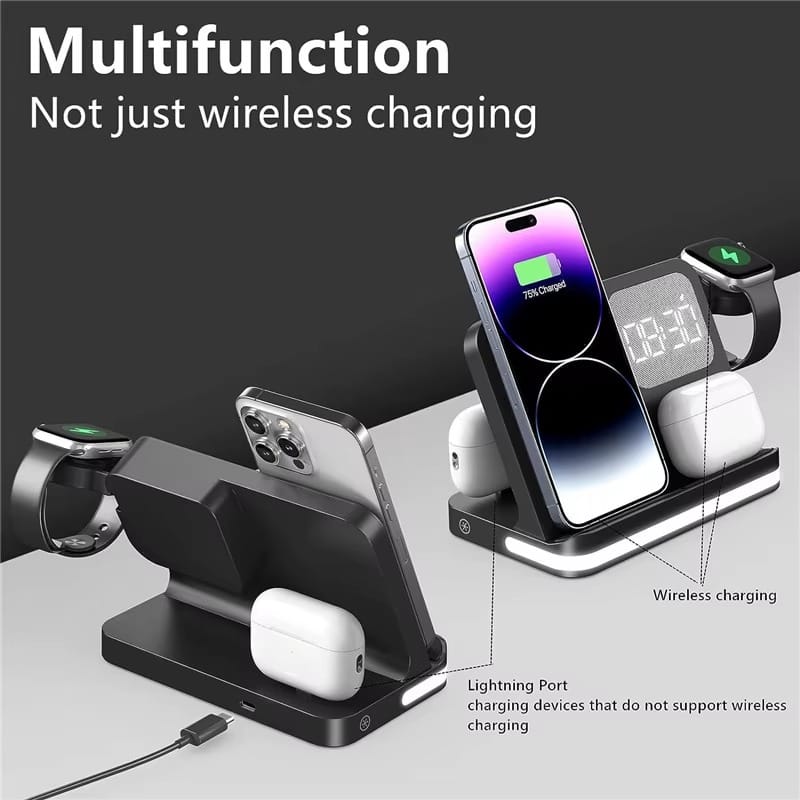 Wireless Charger Stand 3-in-1 (iPhone/Samsung/Watch)