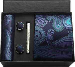 100% Silk Necktie Paisley Floral Mens Tie - Image 6