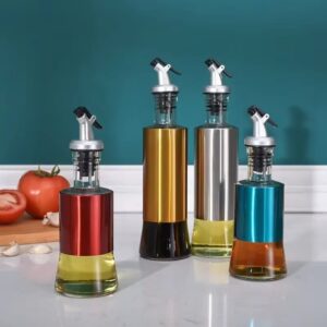 Stainless Steel Oil Bottle No-Drip Dispenser