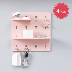 1PC/2PCS/4PCS Wall Perforation-free Plastic Shelving Bathroom Wall Wall Hanging Student Bedroom Dormitory Headboard Hole - Image 3