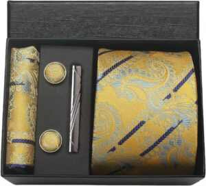 100% Silk Necktie Paisley Floral Mens Tie - Image 5