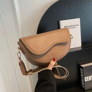 Vintage Saddle Crossbody Bag PU Leather Women's Luxury Design Small Handbag and Purse Ladies Travel Shoulder Messenger Bag Purse - Image 3
