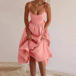 U-neck Summer Women's Dress - Image 3