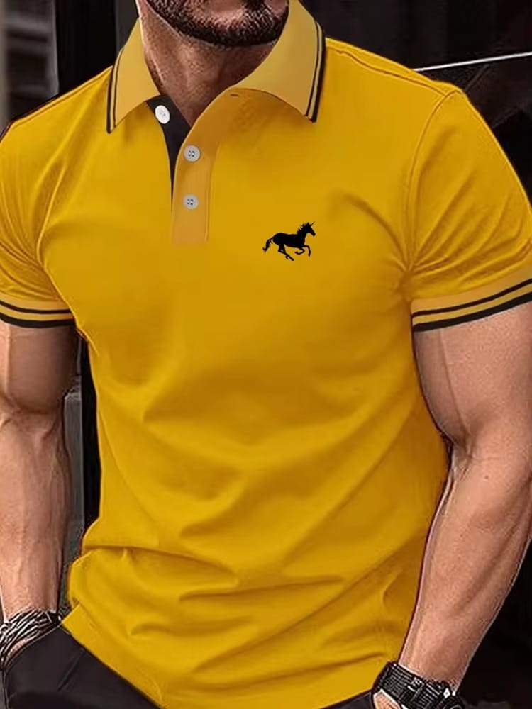 New Men’s T-shirt Classic Short sleeved Polo Shirt