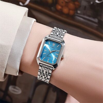 Women's Fashion Square Watches Gold Alloy Strap Luxury Ladies Quartz Wristwatches Qualities Female Roman Scale Clock - Image 4