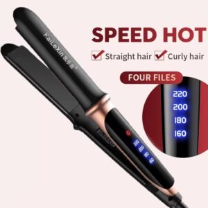Gears Adjustable Temperature 2in1 Professional Flat Iron Hair Straightener - Image 5