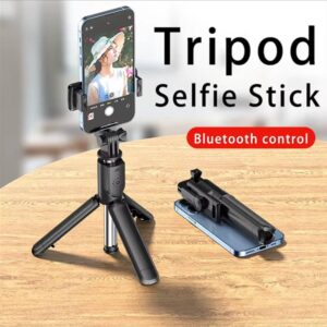 Wireless Selfie Stick Tripod Stand Bluetooth Remote Extendable Tripod for iPhone Mobile Phone Tiktok Live Streaming