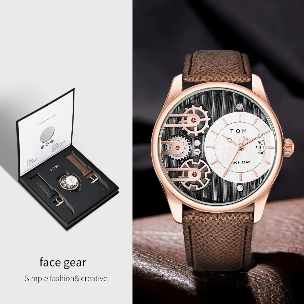 Tomi Men Classy Wrist Watch Set