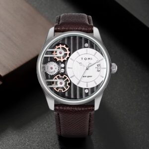 TOMI Men's Gift Box Combination Set Watch Luxury and Simple Business Detachable Strap Quartz Watch Men's Watch Festival Gift - Image 3