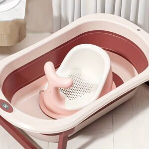Real-time Temperature Silicone Baby Take A Bath Bathtub Non-Slip Foot Bath Bucket Folding Bathroom With Temperature Sensing - Image 4
