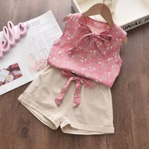 New Summer Baby Girls Clothes Children Sleeveless Vest Shorts 2Pcs/Sets Toddler Clothing Infant Fashion Costume Kids Tracksuits - Image 2