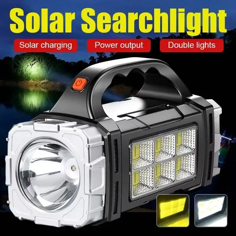 Solar rechargeable flashlight