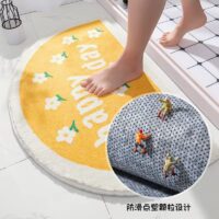 Soft Floor Mats Small Fresh Text Flowers Rugs Home Entrance