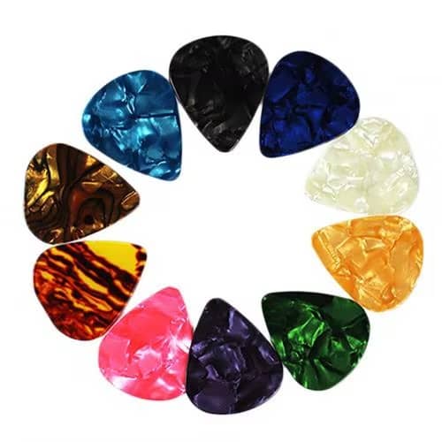 10 Pcs Acoustic Guitar Picks Celluloid Set