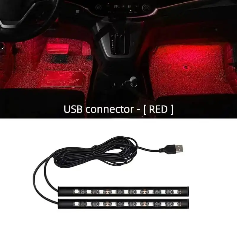 LED Car Interior Ambient Foot Strip Light Kit 3 LED Car Interior Ambient Foot Strip Light Kit