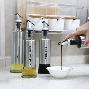 Stainless Steel Oil Bottle No-Drip Dispenser - Image 5
