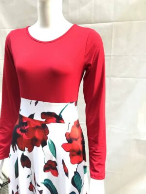 Autumn Floral Long Dress