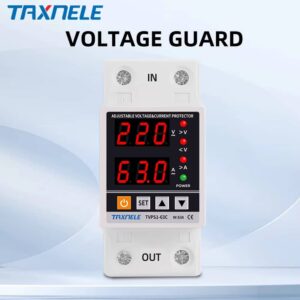 Dual Display 40A/63A 230V Din Rail Adjustable Digital Over Under Voltage Relay Surge Protector - Image 4