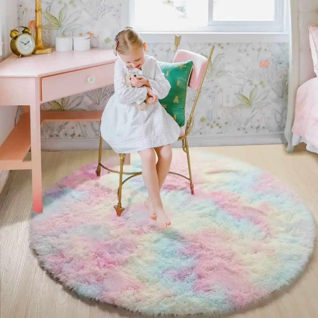 ROUND FLUFFY RUG 4 ROUND FLUFFY RUG