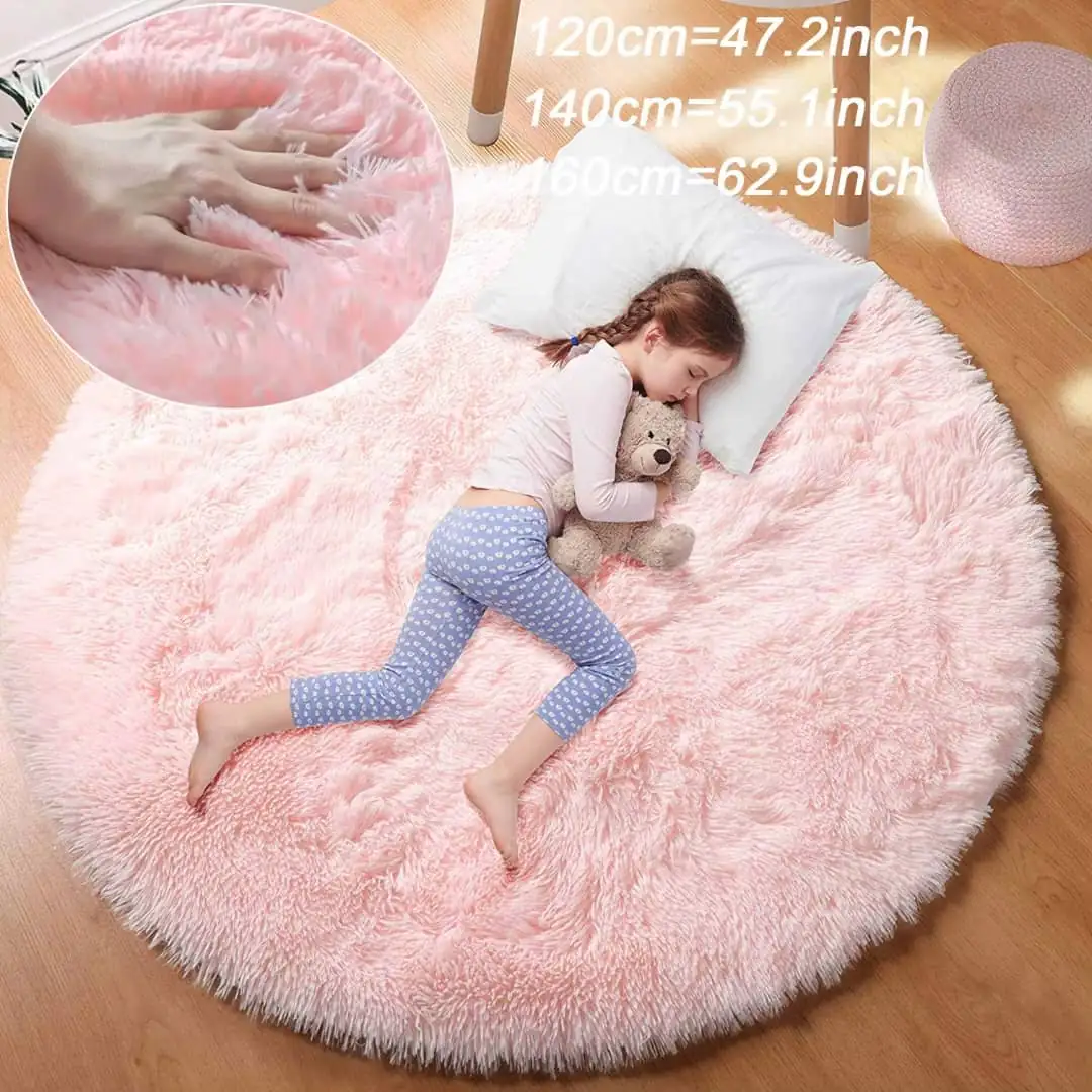 ROUND FLUFFY RUG 7 Round Fluffy Rugs