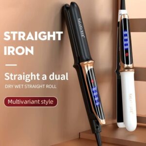 Gears Adjustable Temperature 2in1 Professional Flat Iron Hair Straightener - Image 4
