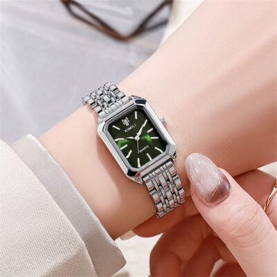 Women's Fashion Square Watches Gold Alloy Strap Luxury Ladies Quartz Wristwatches Qualities Female Roman Scale Clock - Image 6