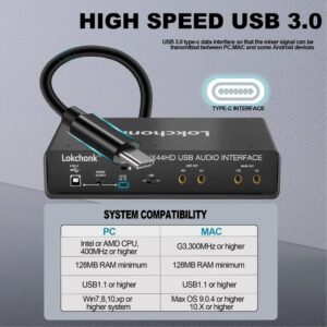 UX44 Audio Interface Sound Card 4-Channel Mixer - Image 7