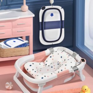 Real-time Temperature Silicone Baby Take A Bath Bathtub Non-Slip Foot Bath Bucket Folding Bathroom With Temperature Sensing - Image 12