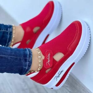Designer Brand Red Blue Women Sneakers - Image 4