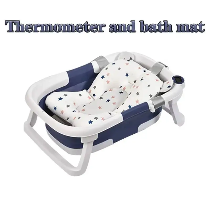 Silicone Baby Bath Tub with Thermometer 8 Silicone Baby Bath Tub with Thermometer