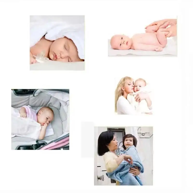 4pcs pack 100% Cotton Receiving Baby Blanket Newborn 76x76cm Supersoft Swaddle