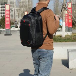 Large-capacity Student School Bag Casual Solid Color Backpack Material Oxford Men New Backpack Multi-functional Simple Bag - Image 3