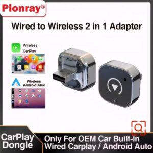 Pionray 2in1 Wireless CarPlay Adapter Android Auto AI Smart Box - Image 3