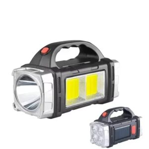 Powerful LED Flashlight USB+Solar Rechargeable Flashlight - Image 3
