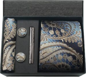 100% Silk Necktie Paisley Floral Mens Tie - Image 8
