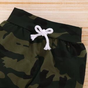 Newborn Baby Boy Summer Clothes Set Letters Short Sleeve Romper +Camouflage Pants+Hat 3pcs Outfits for Toddler Boy 0-18 Months - Image 5