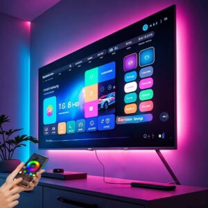 GIPOYENT TV LED Backlight Light Strip Bluetooth APP Control Music Sync RGB - Image 3