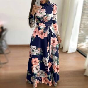 Autumn Women's Printed Maxi Dress - Image 3