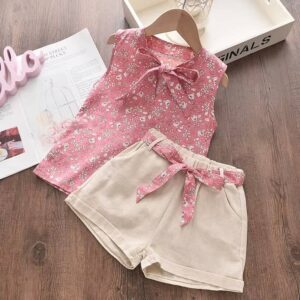 New Summer Baby Girls Clothes Children Sleeveless Vest Shorts 2Pcs/Sets Toddler Clothing Infant Fashion Costume Kids Tracksuits - Image 5
