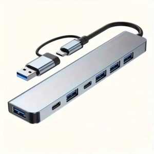 USB C Hub USB Hub 3.0, Aluminum 7 in 1 USB Extender - Image 9
