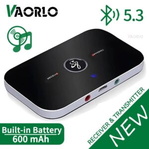 Upgrade B6 2 in 1 Bluetooth 5.3 Audio Receiver Transmitter 3.5mm AUX+RCA 600mAh Battery Wireless Adapter For Car PC TV Headphone - Image 5