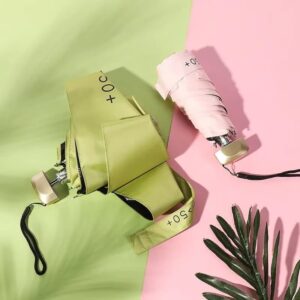 Mini Sun Umbrella Pocket Vinyl Folding Rain Umbrella - Image 6