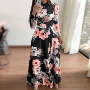 Autumn Women's Printed Maxi Dress - Image 4
