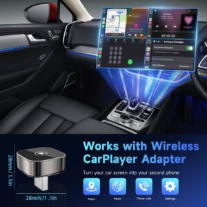 Pionray 2in1 Wireless CarPlay Adapter Android Auto AI Smart Box - Image 5