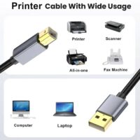 USB Printer Cable USB Type B Male to A Male USB 2.0 Cable