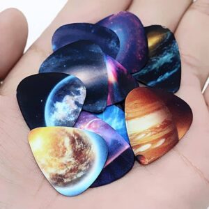 10 Pcs Acoustic Guitar Picks Celluloid Set