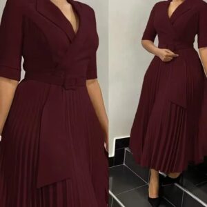 2025 Dashiki African Pleat Dress