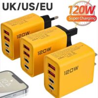 120W Fast Charging 4 Ports USB Charger QC3.O
