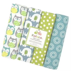 4pcs/pack 100% Cotton Receiving Baby Blanket Newborn 76x76cm Baby Bedsheet Supersoft Blanket Swaddle - Image 6