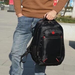 Large-capacity Student School Bag Casual Solid Color Backpack Material Oxford Men New Backpack Multi-functional Simple Bag - Image 7
